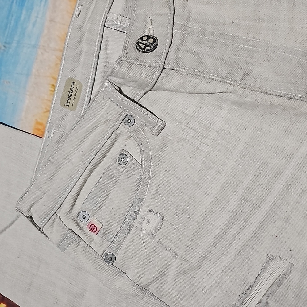 Adriano Goldschmied Distressed Skinny Straight Jeans Size 26‎ - Picture 8 of 12